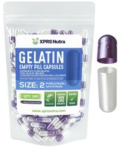 Cápsulas vazias XPRS Nutra tamanho 2 - 100 unidades de cápsulas de gelatina