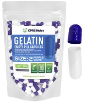 Cápsulas vazias XPRS Nutra tamanho 2 - 100 unidades de gelatina roxa