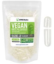 Cápsulas vazias XPRS Nutra tamanho 2 - 500 cápsulas veganas transparentes