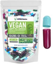 Cápsulas vazias XPRS Nutra tamanho de 0 a 500 unidades de cápsulas veganas