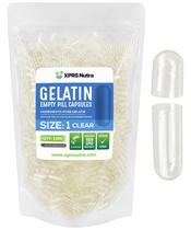 Cápsulas vazias XPRS Nutra tamanho de 1 a 1000 unidades de gelatina transparente Cápsulas vazias XPRS Nutra tamanho de 1 a 1000 unidades de gelatina transparente
