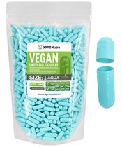Cápsulas vazias XPRS Nutra tamanho de 1 a 1000 unidades Vegan Aqua Cápsulas vazias XPRS Nutra tamanho de 1 a 1000 unidades Vegan Aqua