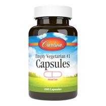 Cápsulas vegetarianas vazias Carlson 1 Medium-Small 200