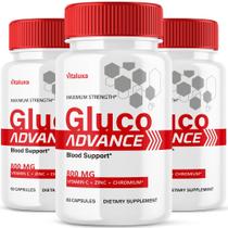 Cápsulas Vitaluxa Gluco Advance 180 unidades Suporte ao Sangue Cápsulas Vitaluxa Gluco Advance 180 unidades Suporte ao Sangue