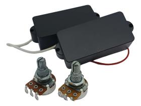 Captador baixo ATIVO PRECISION preto liso PBZ e 2 Pots KOREA