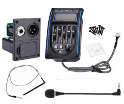 Captador de guitarra acústica Jiayouy, pré-amplificador de 5 bandas com sintonizador LCD