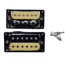 Captador Guitarra Humbucker Cerâmico Zebra Kit com 2 Hook