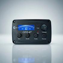 Captador pre equalizador/afinador custom sound ceq-4f black
