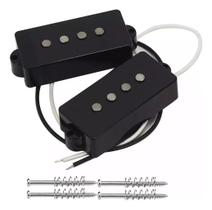 Captador ronsani para baixo c/2 precision bass alnico v - preto 1725