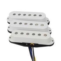 Captadores De Guitarra Elétrica Vintage Alnico 5 ST FLEOR 3PCS Flat Top Single Coil Set Branco 50 50 Captadores De Guitarra Elétrica Vintage Alnico 5 ST FLEOR 3PCS Flat Top Single Coil Set Branco 50 50