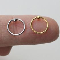 Captive aço nariz bolinha 2mm - cirúrgico - abertura lateral