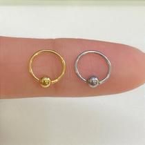 Captive aço nariz bolinha 3mm - aço cirúrgico, abertura lateral