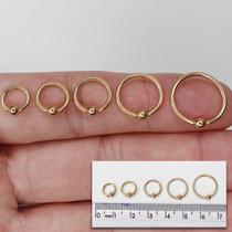 CAPTIVE EM AÇO PVD DOURADO COM BOLINHA - 1,2mm CAPTIVE EM AÇO PVD DOURADO COM BOLINHA - 1,2mm