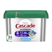 Cápulas para lava-louças Cascade Platinum Fresh Scent 34 unidades