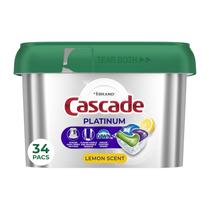 Cápulas para lava-louças Cascade Platinum Lemon Scent 34 unidades