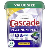 Cápulas para máquina de lavar louça Cascade Platinum Plus Lemon 62 unidades