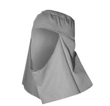 Capuz de proteção Soldador de Brim Cinza Com tiras autocolantes