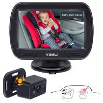 Car Baby Camera YIMU 720P Banco traseiro com visão noturna de 360