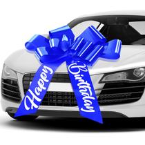 Car Bow Datanly 30" Grande Decoração de Aniversário Impermeável Azul