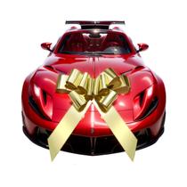 Car Bow Rozozo Giant Giant Gift Bow 76 cm em vinil impermeável dourado Car Bow Rozozo Giant Giant Gift Bow 76 cm em vinil impermeável dourado