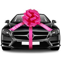 Car Bow WILLBOND Happy Birthday em vinil impermeável de 50 cm