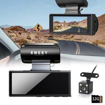 Car Dash Cam ENESY frontal e traseira 1080P HD com cartão de memória de 32 GB