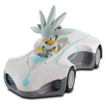 Car Jakks Sonic Pull Back Racer Silver 6487 Car Jakks Sonic Pull Back Racer Silver 6487