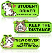 Car Magnet Tallew, 3 peças, Student Driver Reflective, 23x9cm