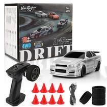 Car RC Drift Car VoleRusher RC 1/43 Scale Mini 4WD Edition Silver Car RC Drift Car VoleRusher RC 1/43 Scale Mini 4WD Edition Silver
