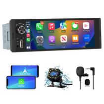 Car Stereo Pyniro Single Din CarPlay Android Auto 6.36" HD