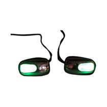 Car Wiper Washer Eyes Spout, Bico de pulverização a jato de água do pára-brisa, Luz LED, 2 pcs Car Wiper Washer Eyes Spout, Bico de pulverização a jato de água do pára-brisa, Luz LED, 2 pcs