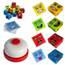 Cara Careta Jogo Rápido De Expressões Com Cubos Cartas E Campainha Para Crianças e Adultos Cara Careta Jogo Rápido De Expressões Com Cubos Cartas E Campainha Para Crianças e Adultos