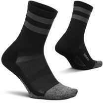 Características da meia Elite Light Cushion Mini Crew cinza escuro L