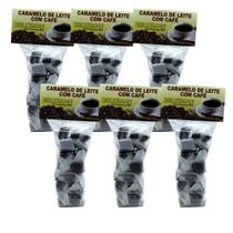 Caramelo de leite com café tradicional pacote 100g balas brizon - kit 6 unidades