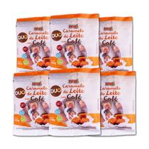 Caramelo de leite diet duo com cafe pacote 100g hué - kit 6 unidades