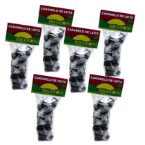 Caramelo de leite tradicional pacote 100g balas brizon - kit 6 unidades
