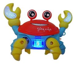 Caranguejo Brinquedo Fujão Eletronico Robo Sensor Música Luz - Romã Atacado