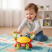 Caranguejo BRINQUEDO Fujão Mini Se Move Interativo C/ Luz E Music Fujão Toy Caranguejo BRINQUEDO Fujão Mini Se Move Interativo C/ Luz E Music Fujão Toy