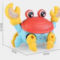 Caranguejo Fujão Que Anda Para Os Lados Musical Brinquedo Infantil Interativo Com Som E Luzes