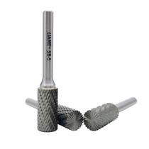 Carbide Burr LU&MN SB-5 em forma de cilindro de carboneto de tungstênio 3PCS Carbide Burr LU&MN SB-5 em forma de cilindro de carboneto de tungstênio 3PCS
