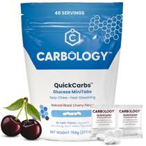 Carbology QuickCarbs MiniTabs 48 unidades sabor cereja preta Carbology QuickCarbs MiniTabs 48 unidades sabor cereja preta