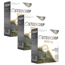 Carbonato de Cálcio 1250mg Calcio elementar 500mg Kit 3 Caixas 60 Comprimidos Calcio Para Gestante Puro Metalab Osteocorp