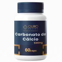 Carbonato de Cálcio 500mg 60 Cápsulas Suplemento Mineral para Ossos Fortes Carbonato de Cálcio 500mg 60 Cápsulas Suplemento Mineral para Ossos Fortes
