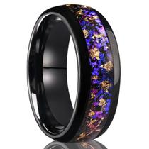 Carboneto de tungstênio Ring Concept Knight 8 mm/4 mm com Nebula Opal