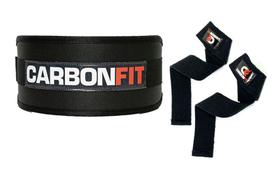 Carbonfit - Combinho Cinto Fivela e Par de Straps CF