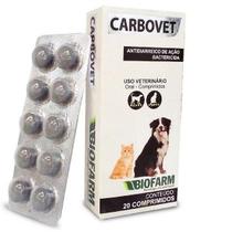 Carbovet 20 Comprimidos Cães e Gatos Biofarm