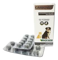 Carbovet Cães Gatos Caixa 20 Comprimido Biofarm