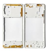 Carcaça Aro Lateral Compatível Para Galaxy A31 A315 Cor:Branco/Prata Carcaça Aro Lateral Compatível Para Galaxy A31 A315 Cor:Branco/Prata