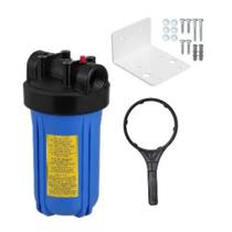 Carcaça Big Blue 10" c/ Chave e Sup. - Conexão 1" (S/ Refil) Carcaça Big Blue 10" c/ Chave e Sup. - Conexão 1" (S/ Refil)