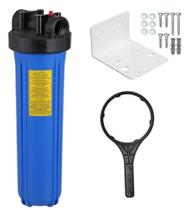 CARCAÇA BIG BLUE 20 X 4.1/2 - Conexão 1.1/2" COM CHAVE E SUPORTE CARCAÇA BIG BLUE 20 X 4.1/2 - Conexão 1.1/2" COM CHAVE E SUPORTE